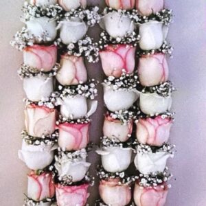 Wedding Garland (5 ft) - Pink & White Rose Bud