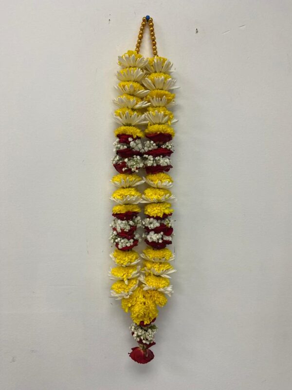Wedding Garland (5 ft) - Yellow Chamanthi & Rose