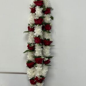 Wedding Garland (5 ft) - White Chamanthi & Rose